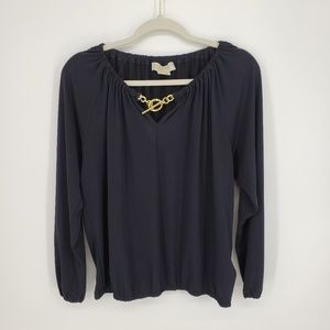 Michael Kors Chain Detail Blouse Sz LP